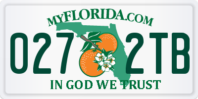FL license plate 0272TB