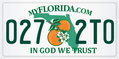 FL license plate 0272TO