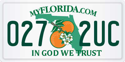 FL license plate 0272UC