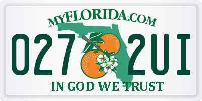 FL license plate 0272UI