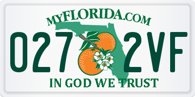 FL license plate 0272VF