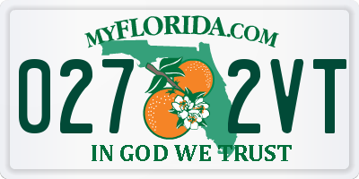 FL license plate 0272VT