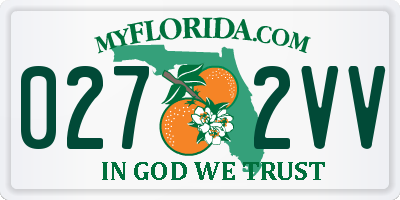 FL license plate 0272VV