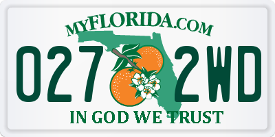 FL license plate 0272WD