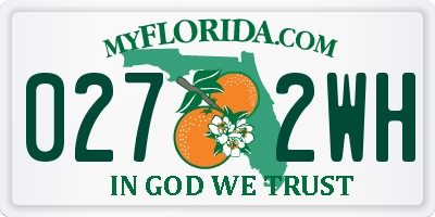 FL license plate 0272WH
