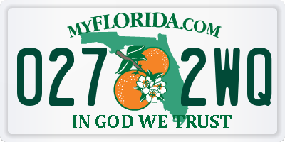 FL license plate 0272WQ