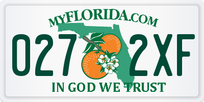 FL license plate 0272XF