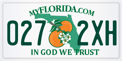 FL license plate 0272XH