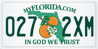 FL license plate 0272XM