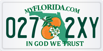 FL license plate 0272XY