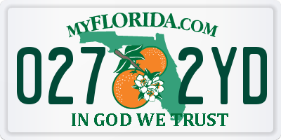 FL license plate 0272YD