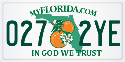 FL license plate 0272YE