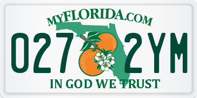 FL license plate 0272YM