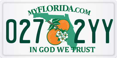 FL license plate 0272YY