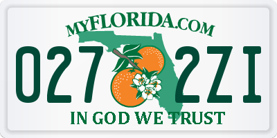 FL license plate 0272ZI
