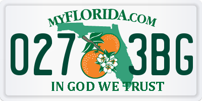 FL license plate 0273BG