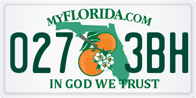 FL license plate 0273BH