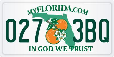 FL license plate 0273BQ