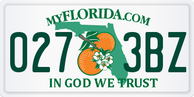 FL license plate 0273BZ