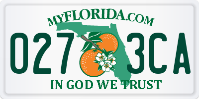 FL license plate 0273CA