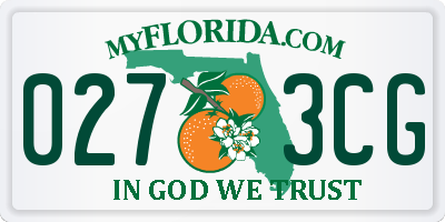 FL license plate 0273CG