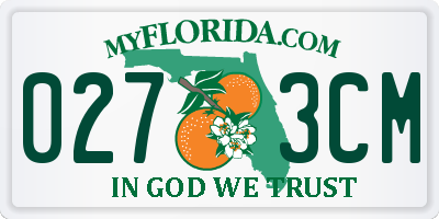 FL license plate 0273CM