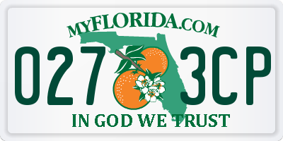 FL license plate 0273CP