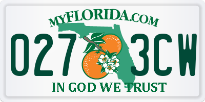 FL license plate 0273CW