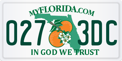 FL license plate 0273DC