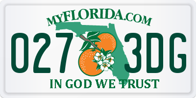 FL license plate 0273DG