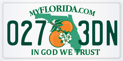 FL license plate 0273DN