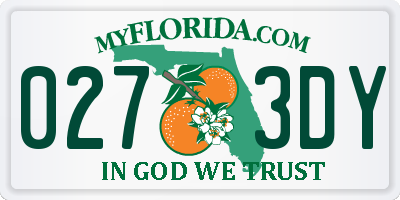 FL license plate 0273DY