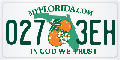 FL license plate 0273EH