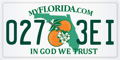FL license plate 0273EI