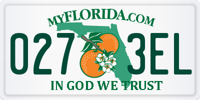 FL license plate 0273EL