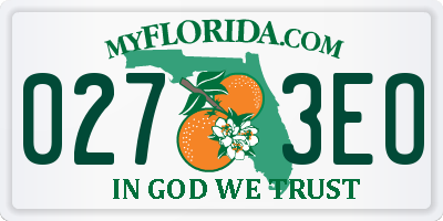FL license plate 0273EO