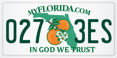FL license plate 0273ES