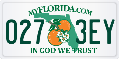 FL license plate 0273EY