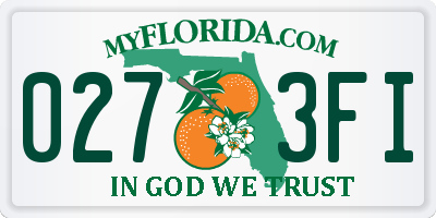 FL license plate 0273FI