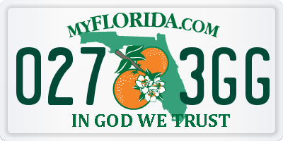 FL license plate 0273GG