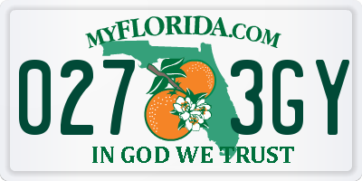 FL license plate 0273GY