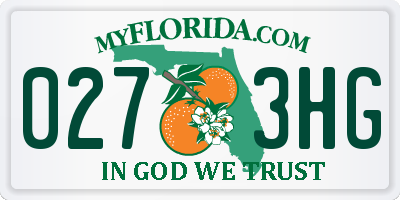 FL license plate 0273HG