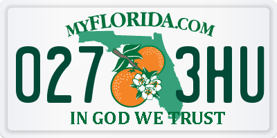 FL license plate 0273HU