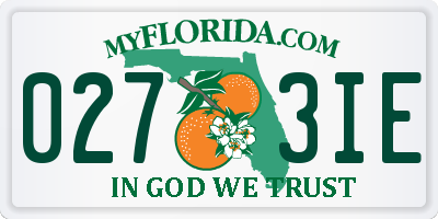 FL license plate 0273IE