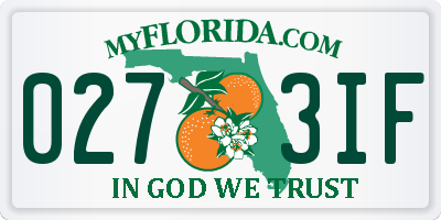 FL license plate 0273IF
