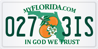 FL license plate 0273IS