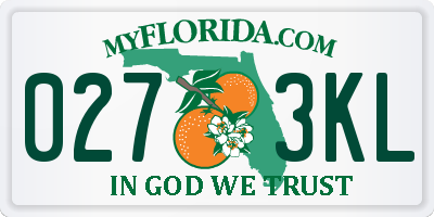 FL license plate 0273KL