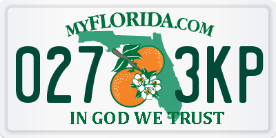 FL license plate 0273KP