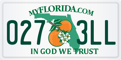 FL license plate 0273LL
