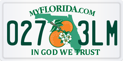 FL license plate 0273LM